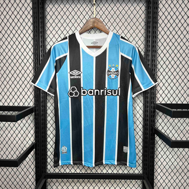 Camisa Grêmio Home 2024/25 - Umbro Torcedor Masculina - Azul/Preta
