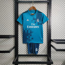 Conjunto Kit Infantil Real Madrid Third 2017/18 - Adidas Retrô - Azul