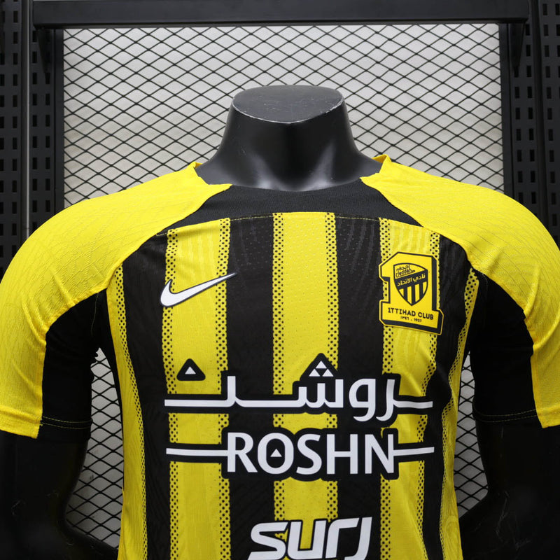 Camisa Ittihad Home 2024/25 - Nike Jogador Masculina - Amarela/Preta