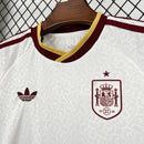 Conjunto Kit Infantil Seleção Espanha Away 2026/27 - Adidas Torcedor - Branca/Bordo