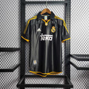 Camisa Pronta Entrega Real Madrid Away 1999/01 - Adidas Retrô Masculina - Preta/Laranja