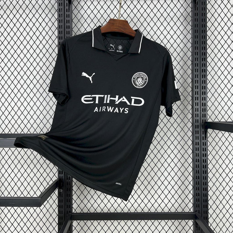 Camisa Manchester City Black 2025/26 - Puma Torcedor Masculina - Preta/Branca