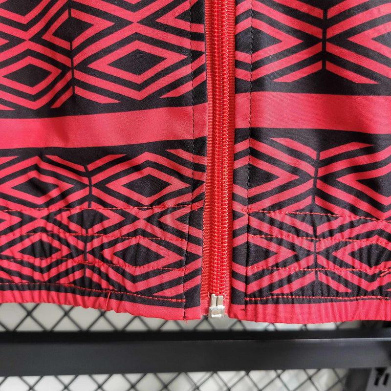 Jaqueta Corta Vento Flamengo Umbro - Vermelha/Preta