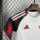 Conjunto Kit Infantil Flamengo Away 2025/26 - Adidas Torcedor - Branca/Preta