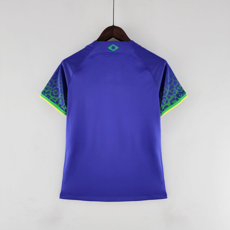 Camisa Seleção Brasil Away 2022 - Nike Torcedor Feminina - Azul/Verde