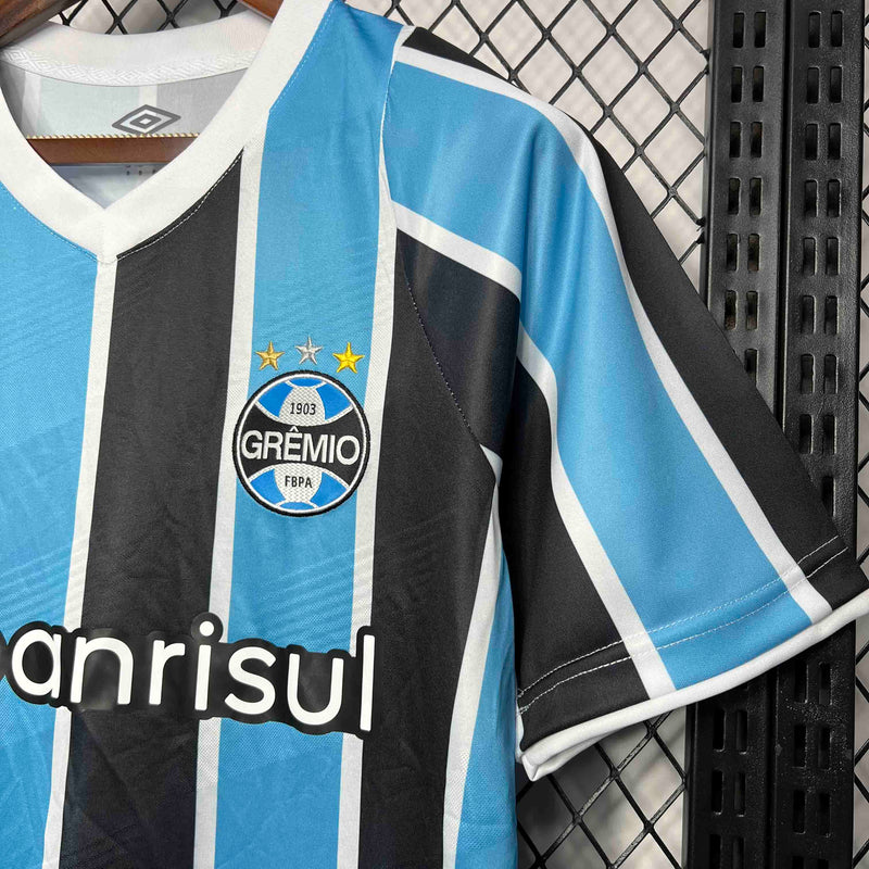 Camisa Grêmio Home 2024/25 - Umbro Torcedor Masculina - Azul/Preta