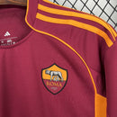 Camisa Pronta Entrega Roma Home 2025/26 - Adidas Torcedor Masculina - Bordo/Laranja