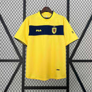Camisa Seleção Escócia Away 2002/03 - Fila Retrô Masculina - Amarela/Azul