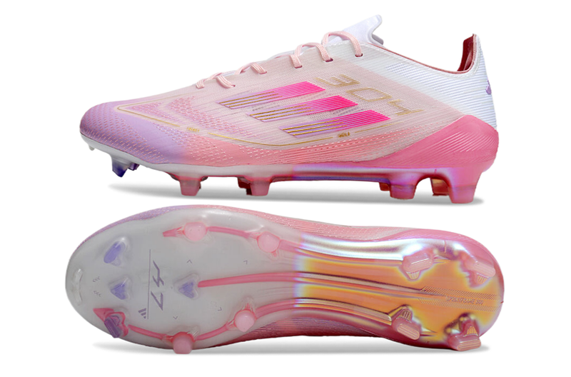 Chuteira F50 - Adidas Yamal FG - Bege/Rosa