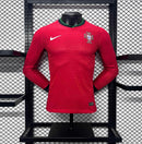 Camisa Manga Longa Seleção Portugal Home 2024/25 - Nike Jogador Masculina - Vermelha/Verde