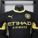 Camisa Manchester City Away 2026/27 - Puma Jogador Masculina - Preta/Amarela