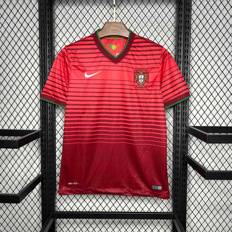 Camisa Seleção Portugal Home 2014/15 - Nike Retrô Masculina - Vermelha/Verde