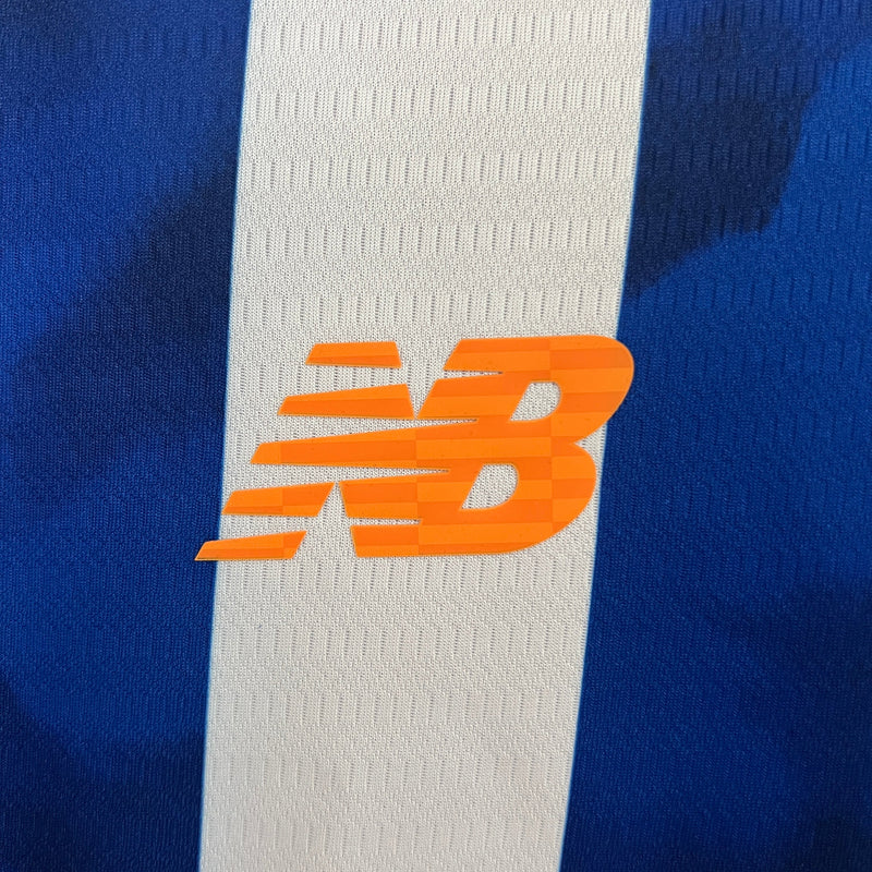 Camisa Porto Home 2024/25 - New Balace Torcedor Masculina - Azul/Branca