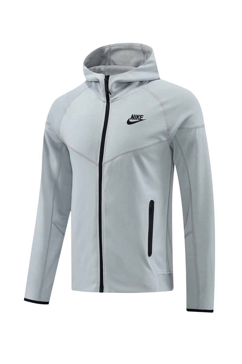Kit Conjunto Nike Tech Fleece - Jaqueta e Calça- Cinza/Preta