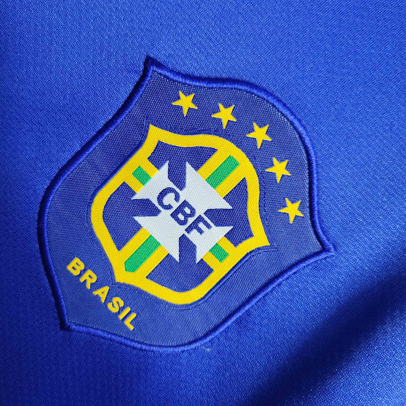 Camisa Seleção Brasil Away 2006/07 - Nike Retrô Masculina - Azul/Branca