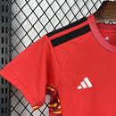 Conjunto Kit Infantil Seleção Japão Goleiro 2026/27 - Adidas Torcedor - Vermelha/Laranja