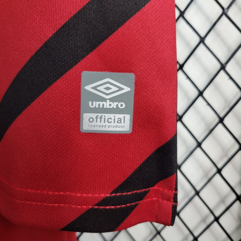 Kit Infantil Athletico Paranaense Away 2023/24 - Umbro Torcedor - Preta/Vermelha