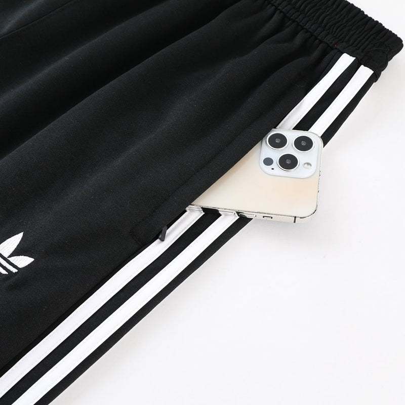 Kit Conjunto Adidas Tech Fleece - Jaqueta e Calça- Preta/Branca