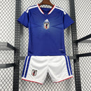 Conjunto Kit Infantil Seleção Japão Home 2026/27 - Adidas Torcedor - Azul/Branca