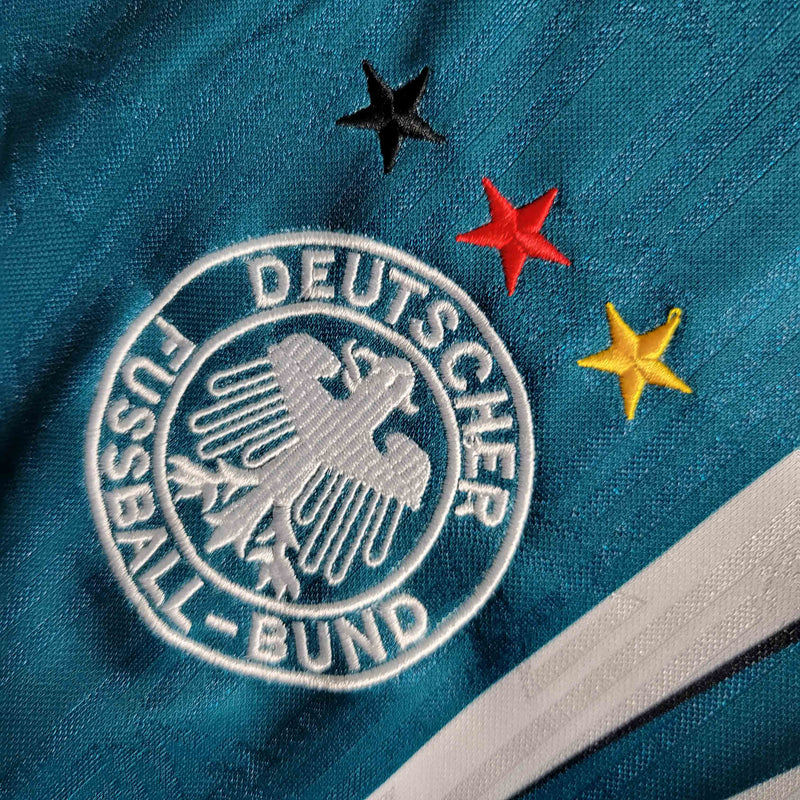 Camisa Seleção Alemanha Away 1996/97 - Adidas Retrô Masculina - Verde/Branca