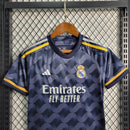 Conjunto Kit Infantil Real Madrid Away 2023/24 - Adidas Torcedor - Cinza