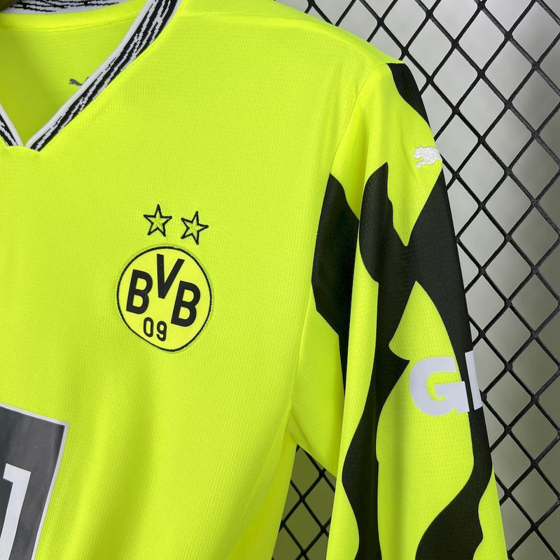 Camisa Manga Longa Borussia Dortmund Edição Especial 2025/26 - Puma Torcedor Masculina - Amarela/Preta