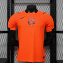 Camisa Seleção Holanda Home 2026/27 - Nike Jogador Masculina - Laranja/Preta