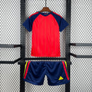 Conjunto Kit Infantil Seleção Espanha Home 2026/27 - Adidas Torcedor - Vermelha/Azul
