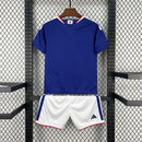 Conjunto Kit Infantil Seleção Japão Home 2026/27 - Adidas Torcedor - Azul/Branca