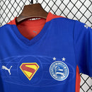 Conjunto Kit Infantil Bahia Edição Especial Superman 2025/26 - Puma Torcedor - Azul/Vermelha