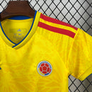Conjunto Kit Infantil Seleção Colômbia Home 2026/27 - Adidas Torcedor - Amarela/Azul