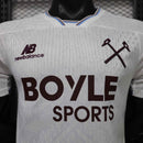 Camisa West Ham Away 2026/27 - New Balance Jogador Masculina - Branca/Preta