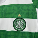Conjunto Kit Infantil Celtic Home 2025/26 - Adidas Torcedor - Branca/Verde