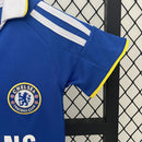 Conjunto Kit Infantil Chelsea Home 2008/09 - Adidas Retrô - Azul/Branca