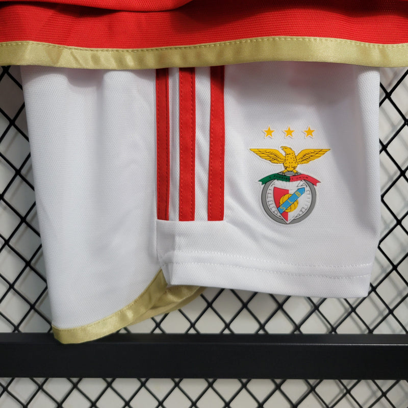 Kit Infantil Benfica Home 2023/24 - Adidas Torcedor - Vermelha/Branca