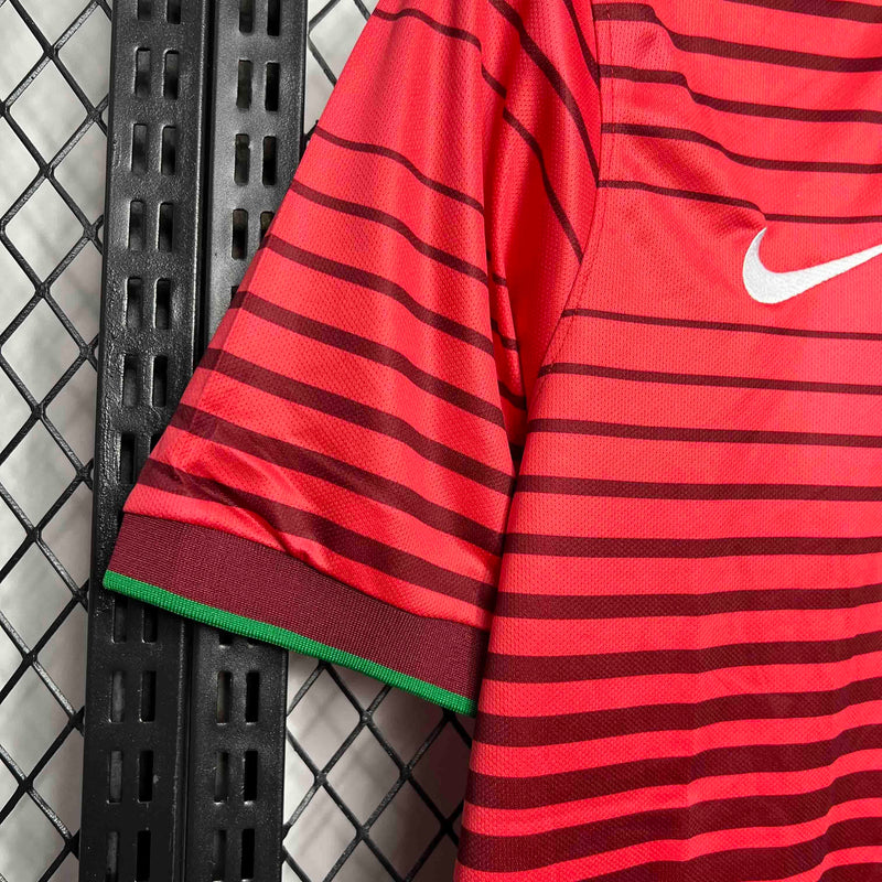 Camisa Seleção Portugal Home 2014/15 - Nike Retrô Masculina - Vermelha/Verde