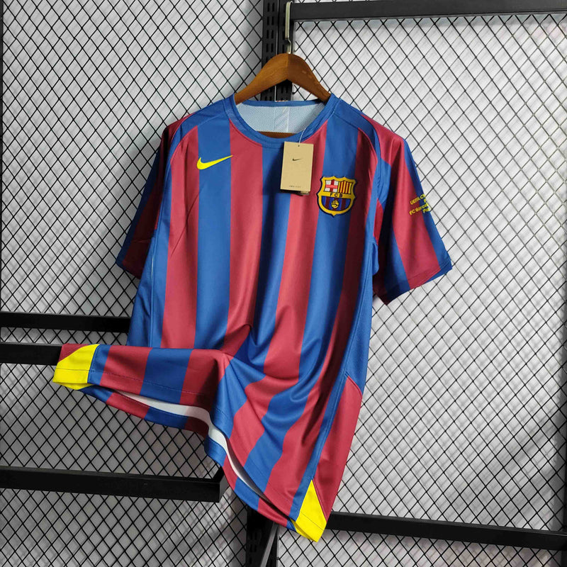 Camisa Barcelona Home 2005/06 - Nike Retrô Masculina - Vermelha/Azul