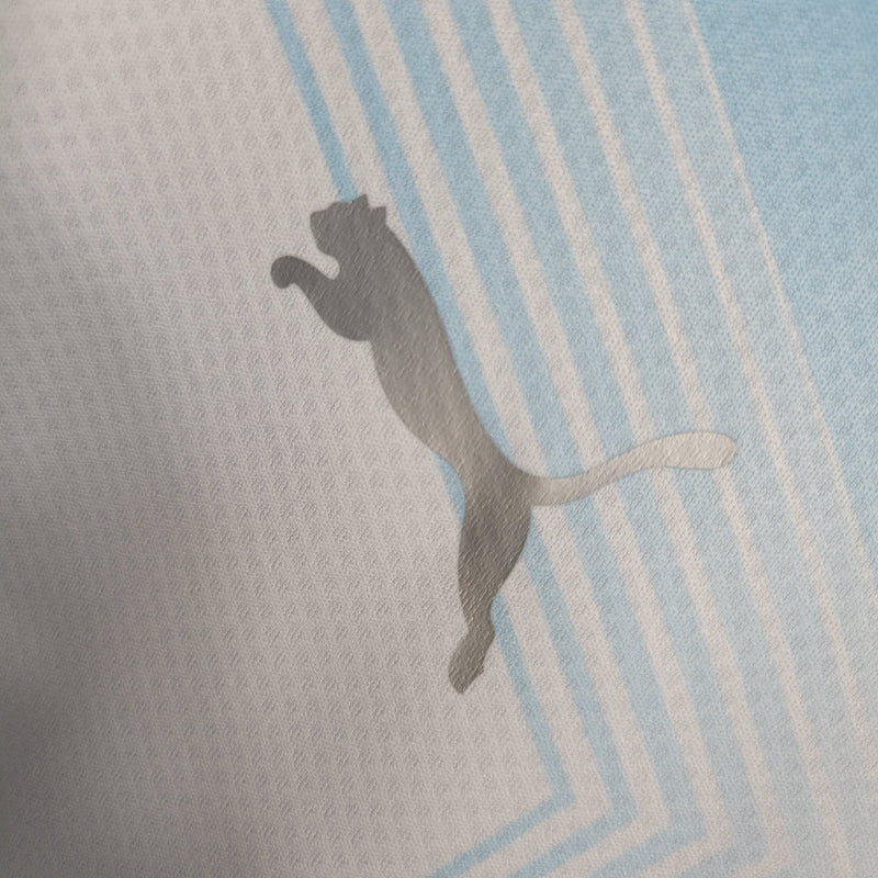 Camisa Olympique Marseille Edição Aniversário 30 anos 2023/24 - Puma Torcedor Masculina - Branca/Azul