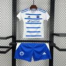 Conjunto Kit Infantil Cruzeiro Away 2026/27 - Adidas Torcedor - Branca/Azul