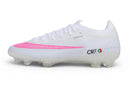 Chuteira Campo Nike Mercurial CR7 Vapor 17 Elite - Branca/Rosa