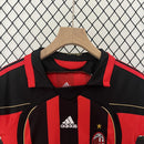 Conjunto Kit Infantil AC Milan Home 2006/07 - Adidas Retrô - Preta/Vermelha
