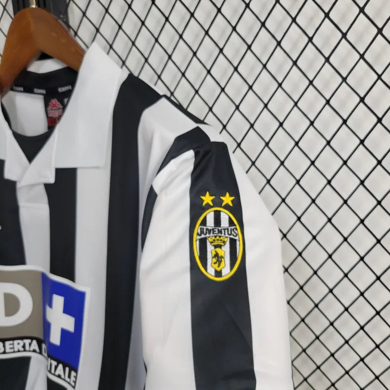 Camisa Juventus Home 1998/99 - Kappa Retrô Masculina - Branca/Preta