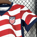 Conjunto Kit Infantil Seleção EUA Home 2026/27 - Nike Torcedor - Branca/Vermelha