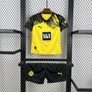 Conjunto Kit Infantil Borussia Dortmund Home 2025/26 - Puma Torcedor - Amarela/Preta