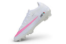Chuteira Campo Nike Mercurial CR7 Vapor 17 Elite - Branca/Rosa