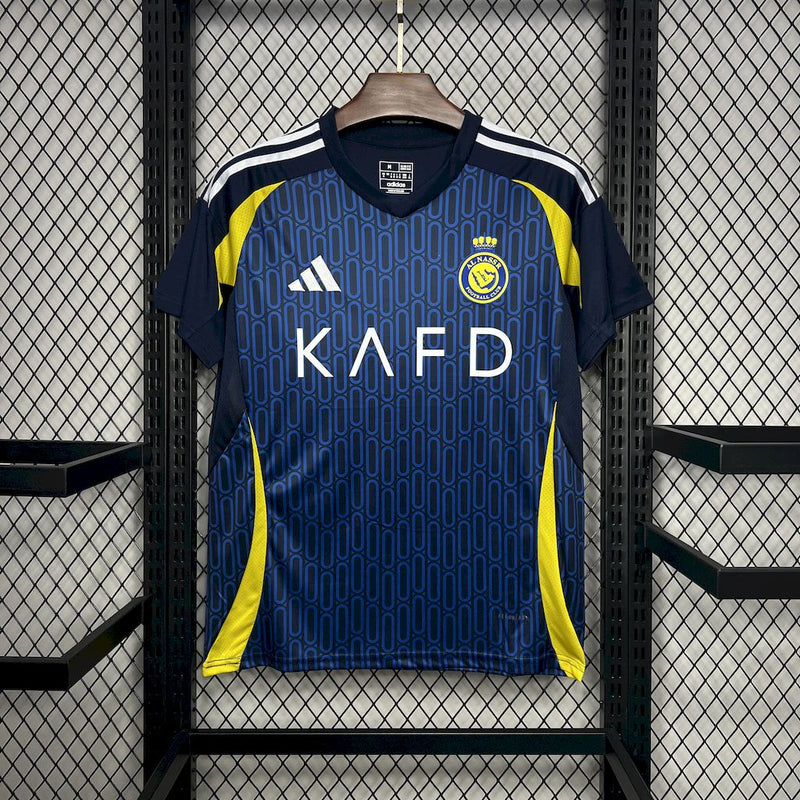 Camisa Al-Nassr Away 2024/25 - Adidas Torcedor Masculina - Azul/Amarela