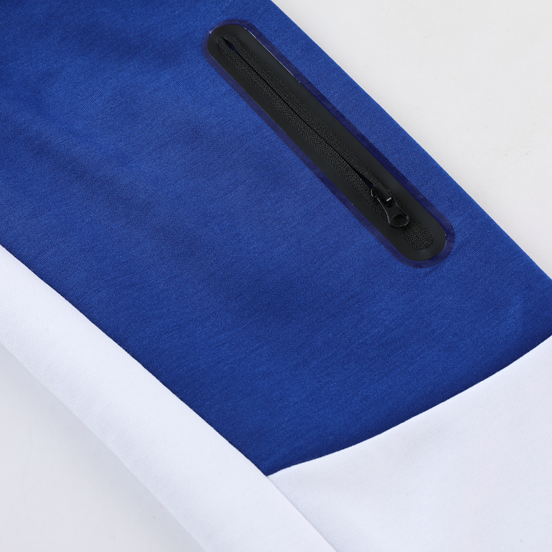 Kit Conjunto Nike Tech Fleece - Jaqueta e Calça- Azul/Branca