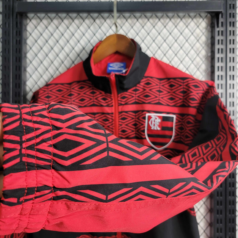 Jaqueta Corta Vento Flamengo Umbro - Vermelha/Preta