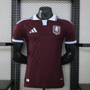 Camisa Aston Villa Home 2026/27 - Adidas Jogador Masculina - Bordo/Azul