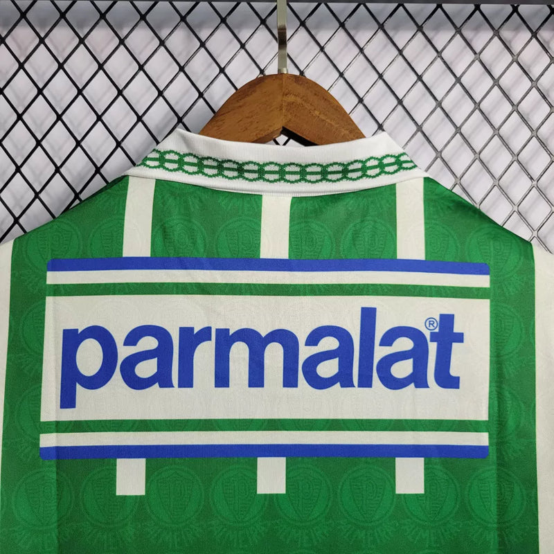 Camisa Palmeiras Home 1993 - Rhumell Retrô Masculina - Verde/Branca